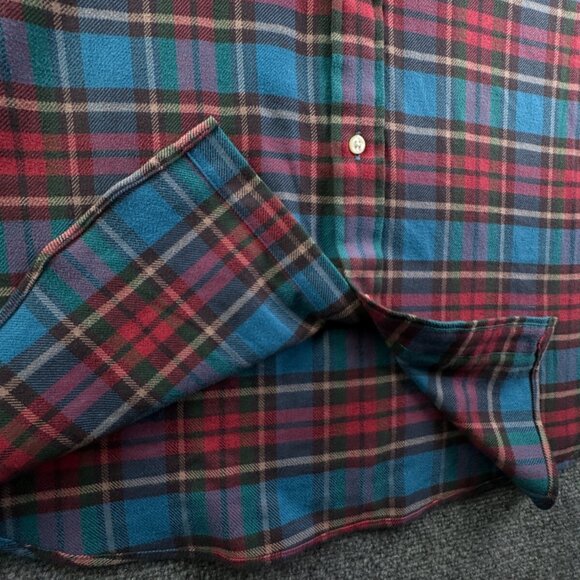 Ralph Lauren Performance Flannel Button Up Shirt Men Long Sleeve Red Plaid 2XL - Picture 10 of 12